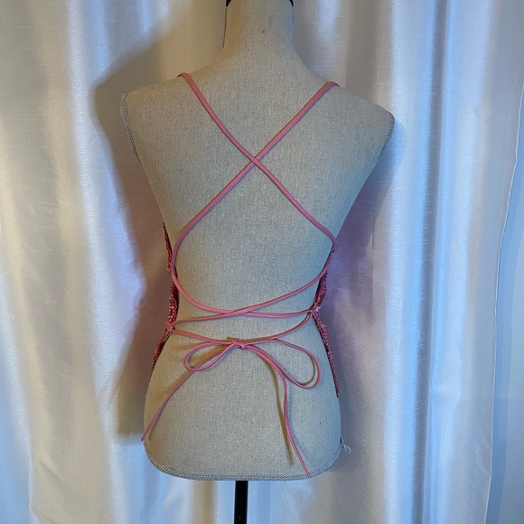 1970’s Vintage Disco Pink Suit with Fringe - Picture 14 of 14